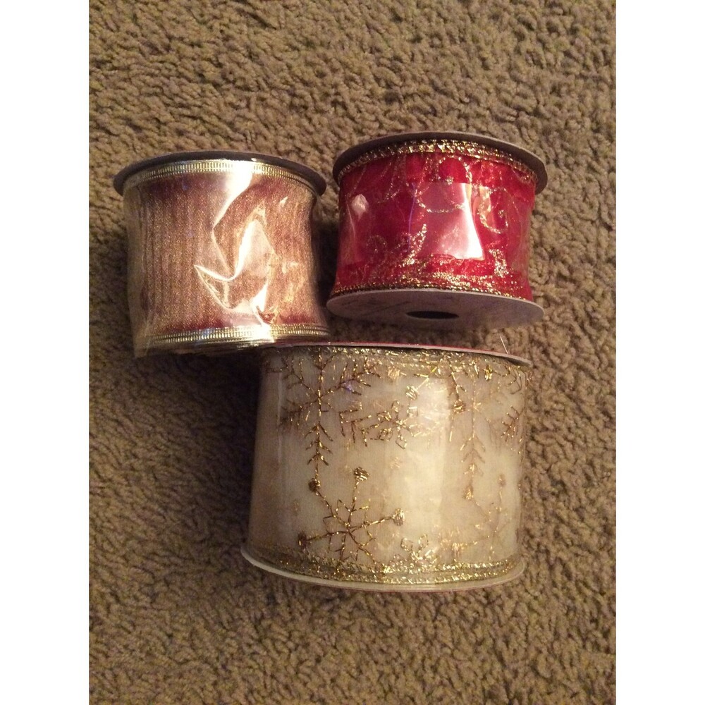 3 New Spools of Decorative Ribbon B19